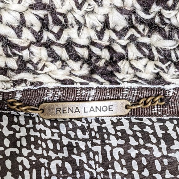 RENA LANGE Wool Bouclé Poncho/Cape with Knit Detail & Suede Belt - Picture 11 of 12